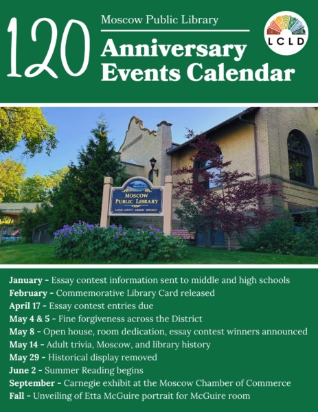 120th Anniversary Events Calendar Flyer