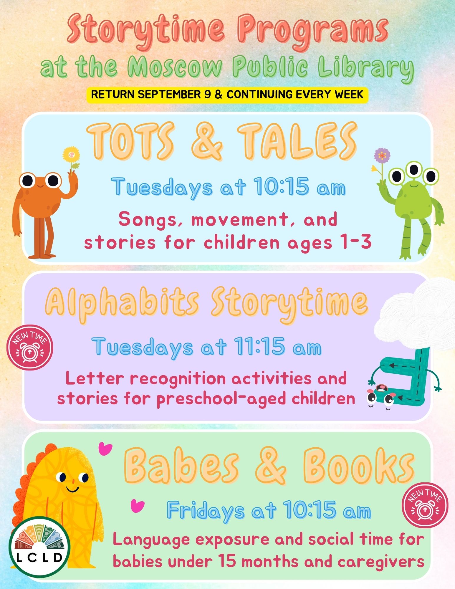 2025 Moscow Storytimes Return Flyer