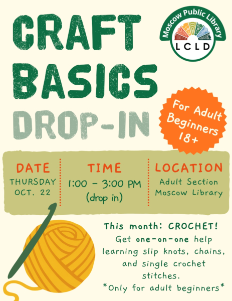 Craft Basics Crochet on Thursday October 22 at 1 PM
