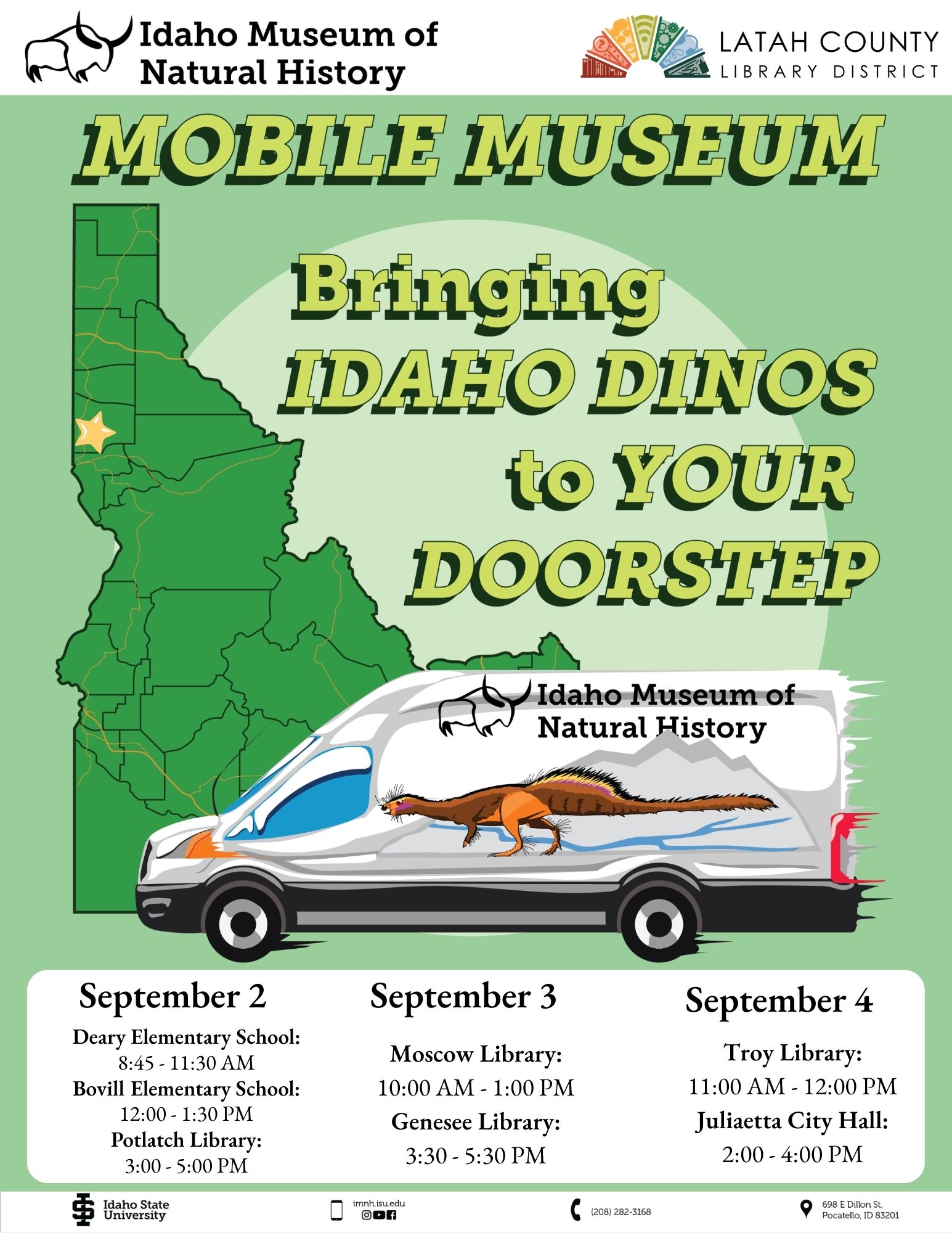 IMNH Idaho Dinosaurs Flyer