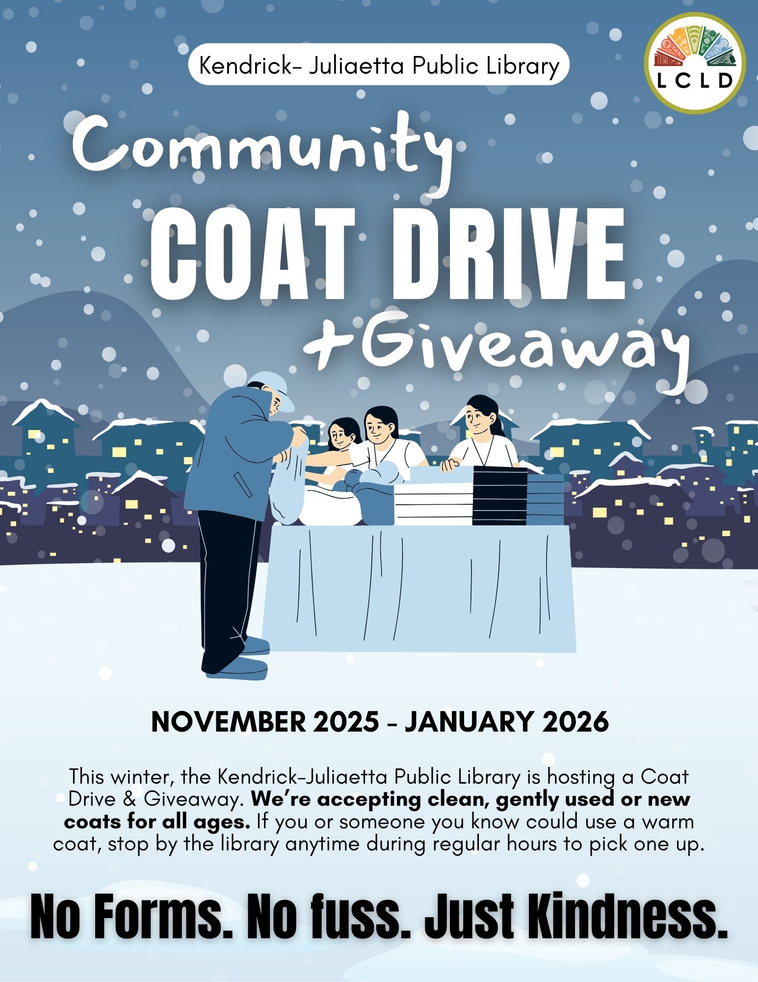 Kendrick Community Coat Drive Flyer