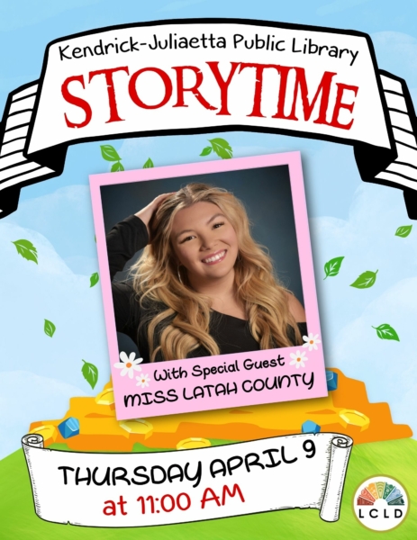 Kendrick Storytime Finale Thursday April 9 at 11 AM