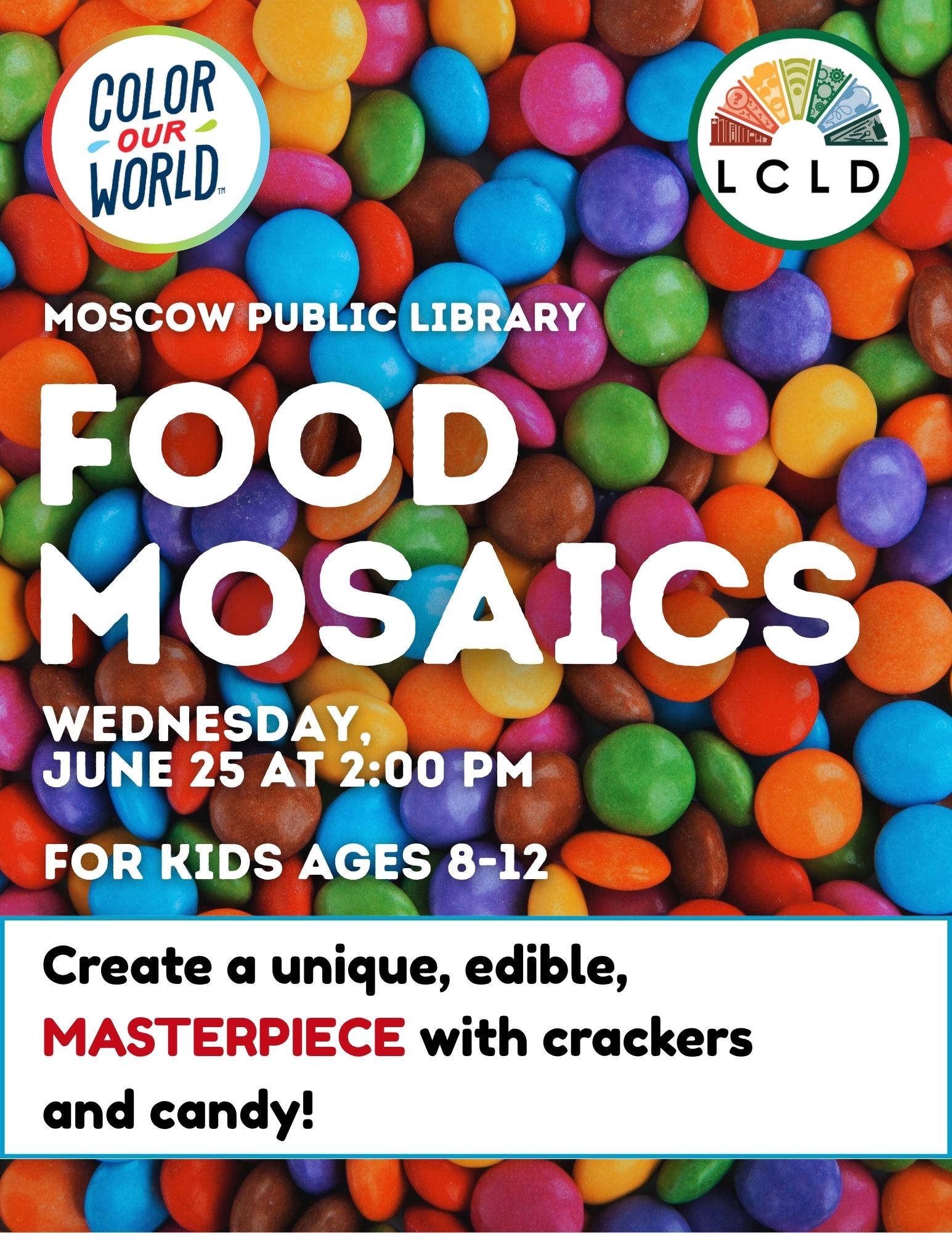 Moscow Food Mosaics at the Moscow Public Library Wednesday June 25 at 2 PM
