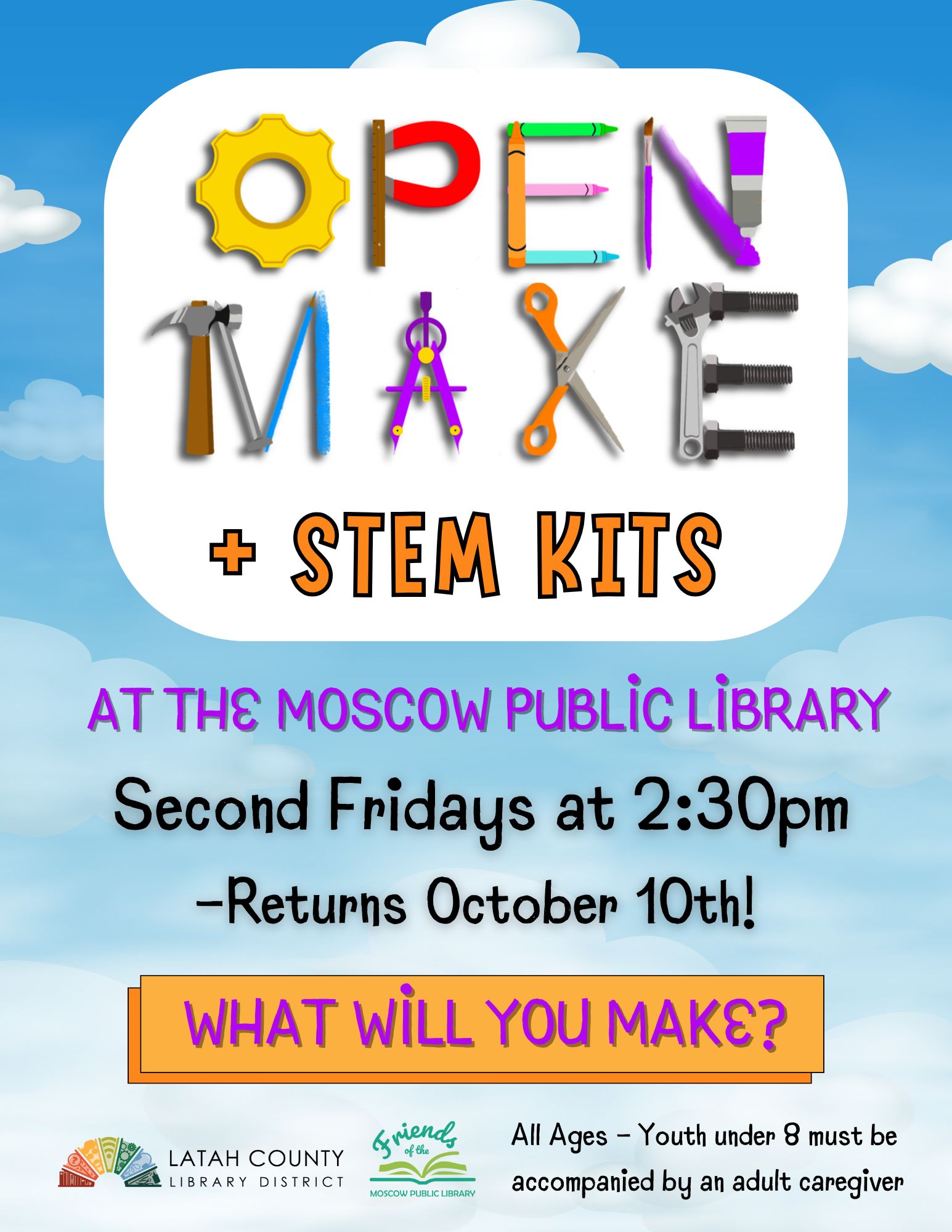 Open Make STEM Returns 10.10 at the Moscow Public Library