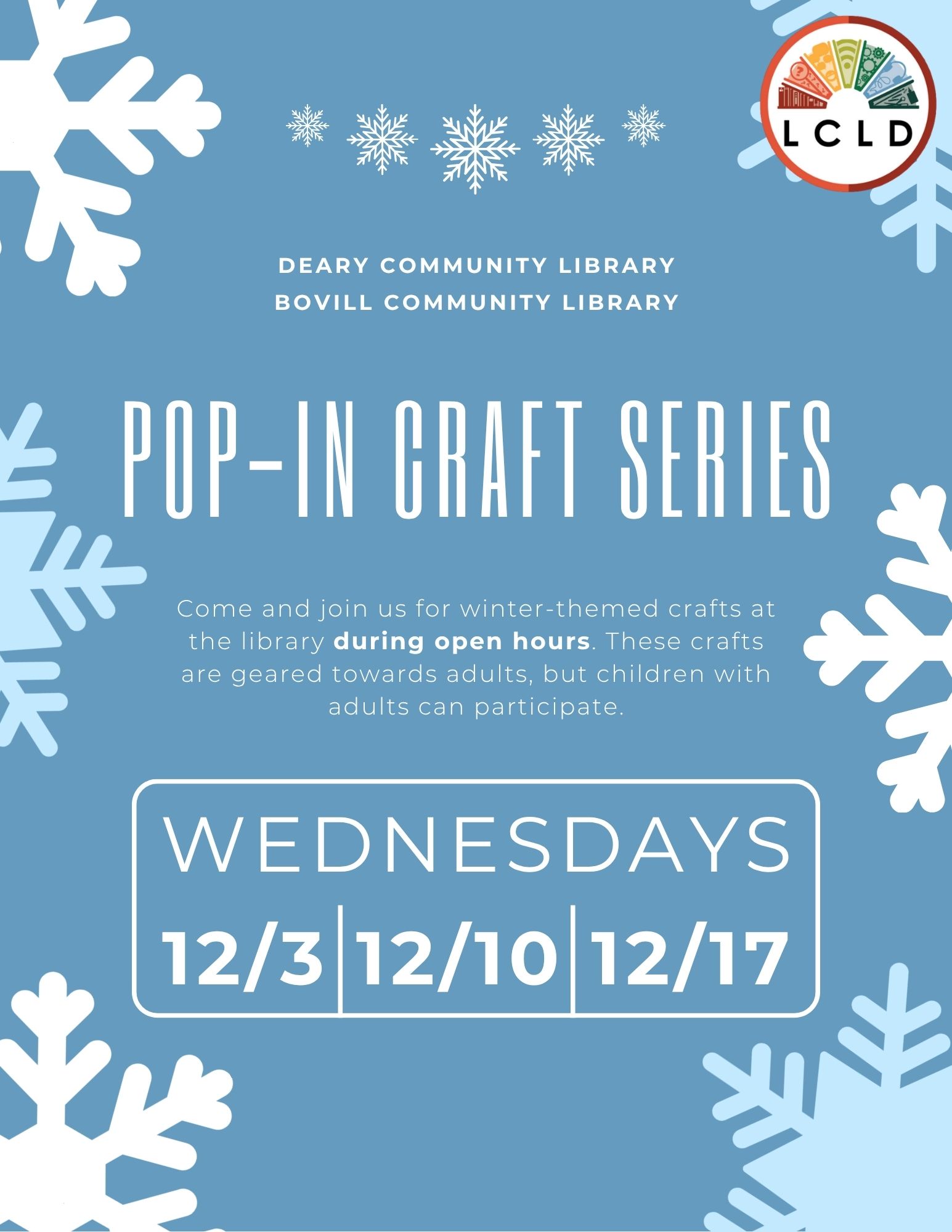 Pop-In Craft Series Winter Flyer