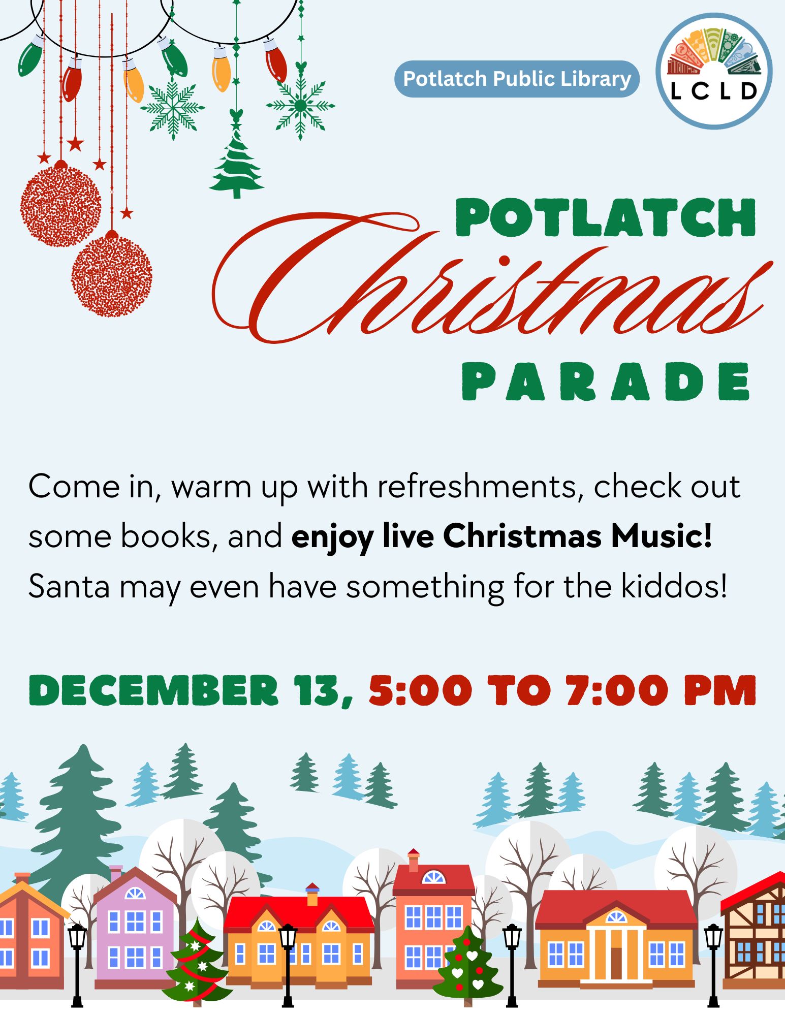 Potlatch Christmas Parade Flyer