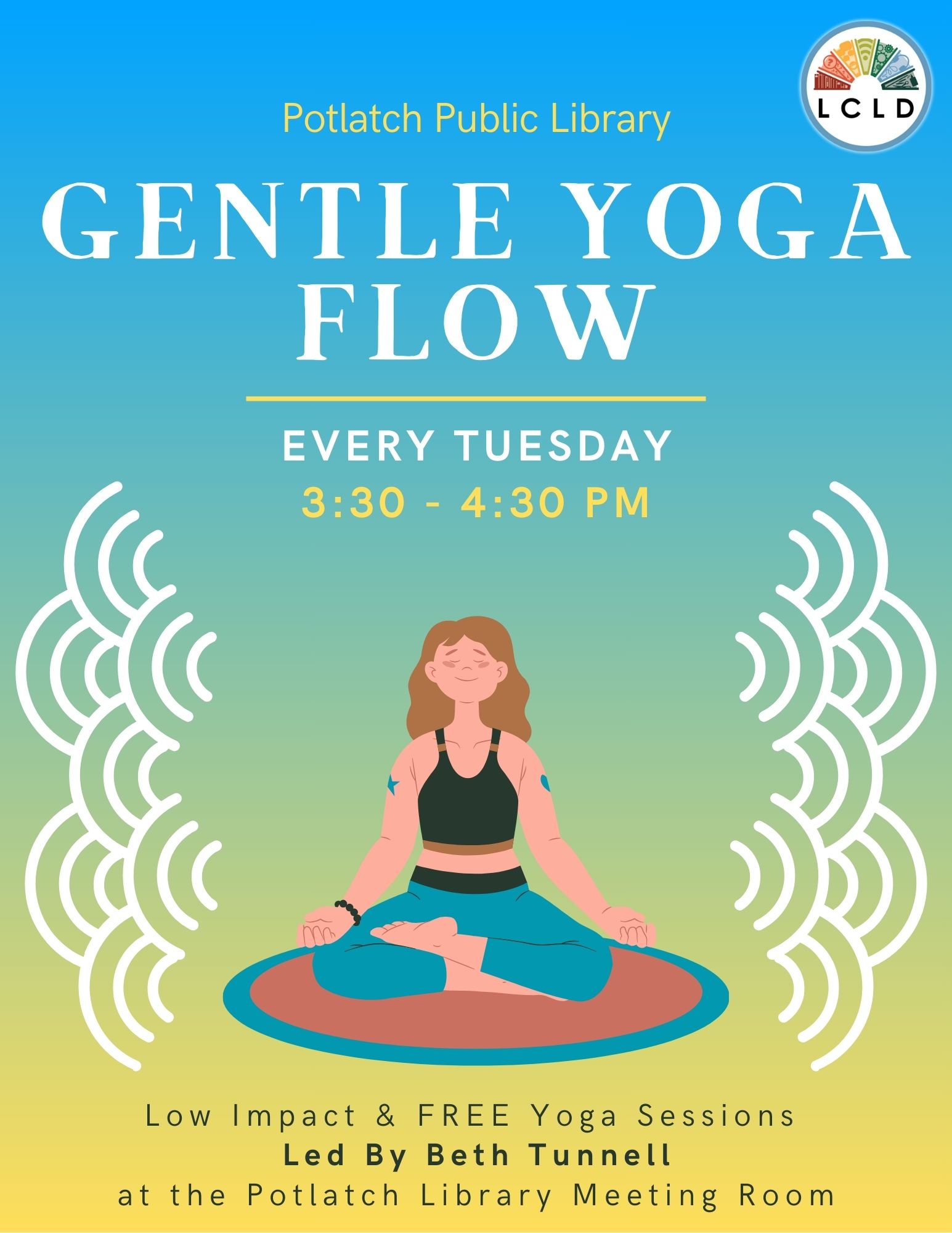 Potlatch Gentle Yoga Flow Flyer
