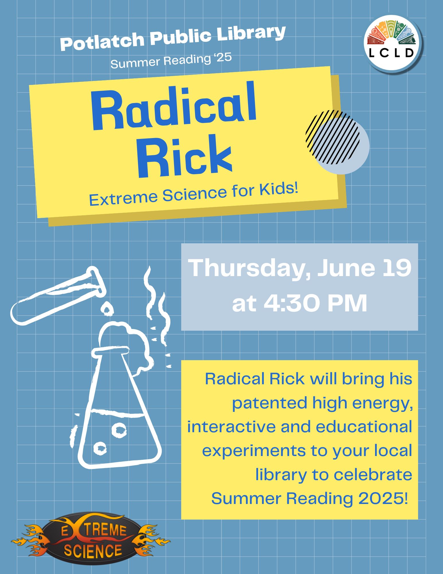 Potlatch Radical Rick Thursday June 19 at 4:30 PM