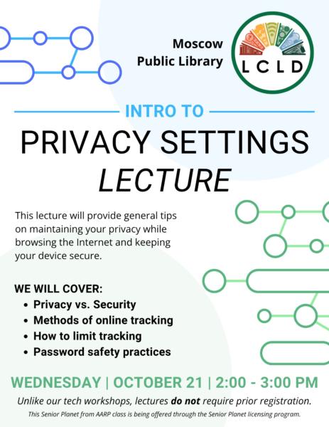 Intro to Privacy Settings Lecture October 21