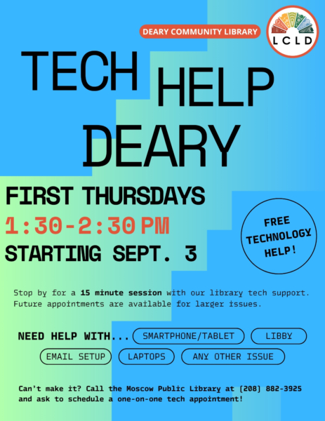 Tech Help Deary on First Thursdays at 1:30 PM