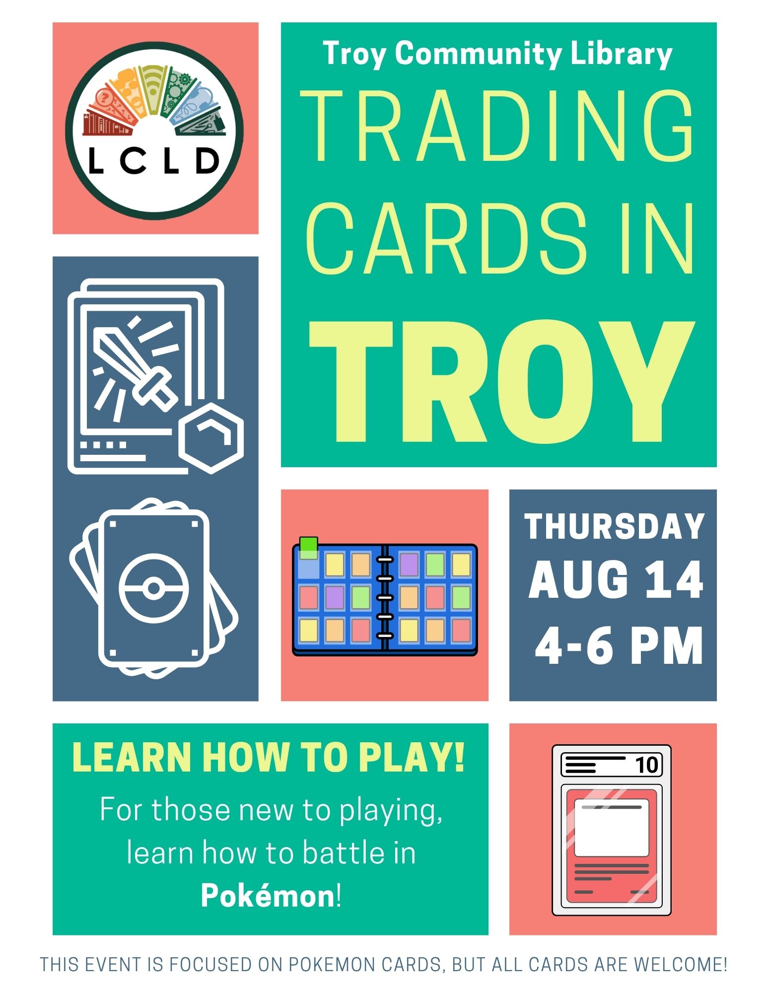 Trading Cards in Troy Thursday August 14 at 4 PM