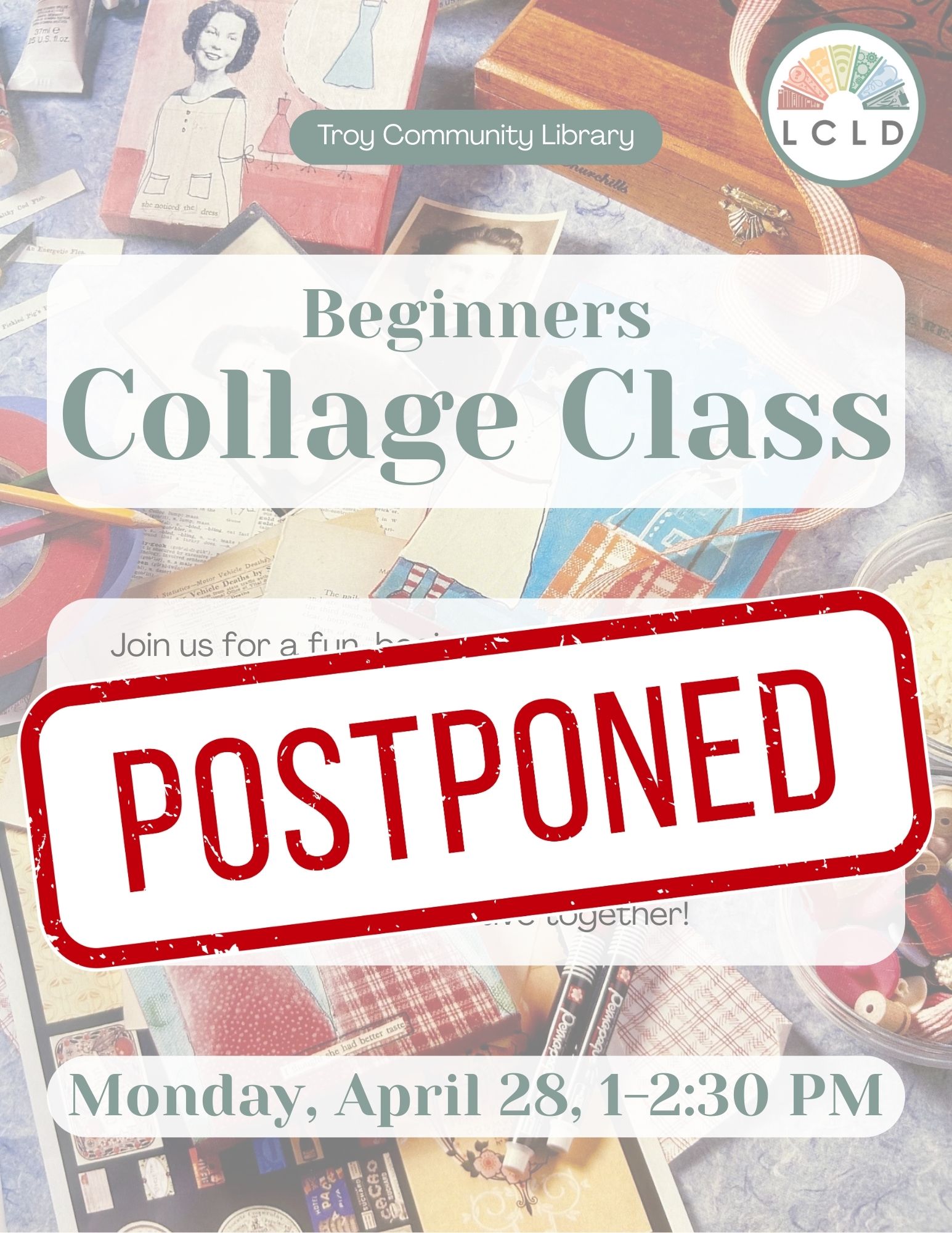 Troy Beginner Collage Postponed