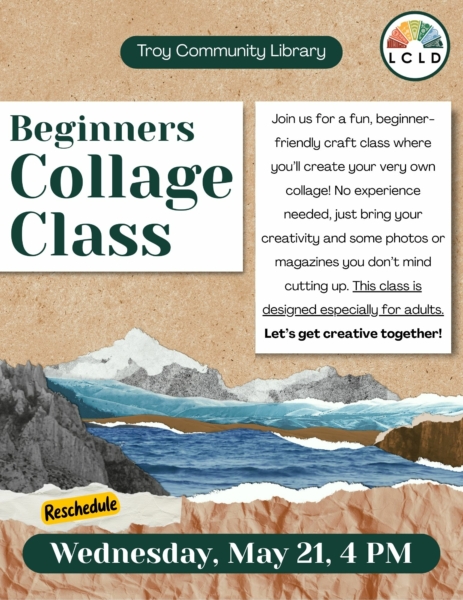 Troy Collage Class Wednesday, May 21, at 4 PM