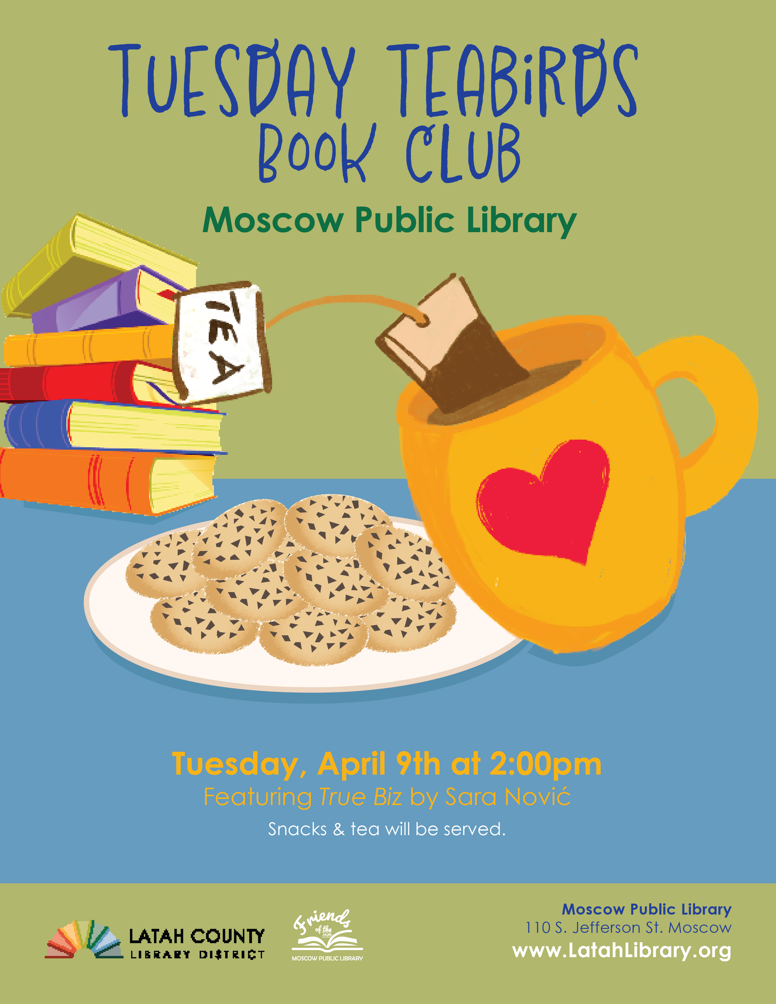 Tuesday Teabirds Book Club Flier Apr 2024-01-01