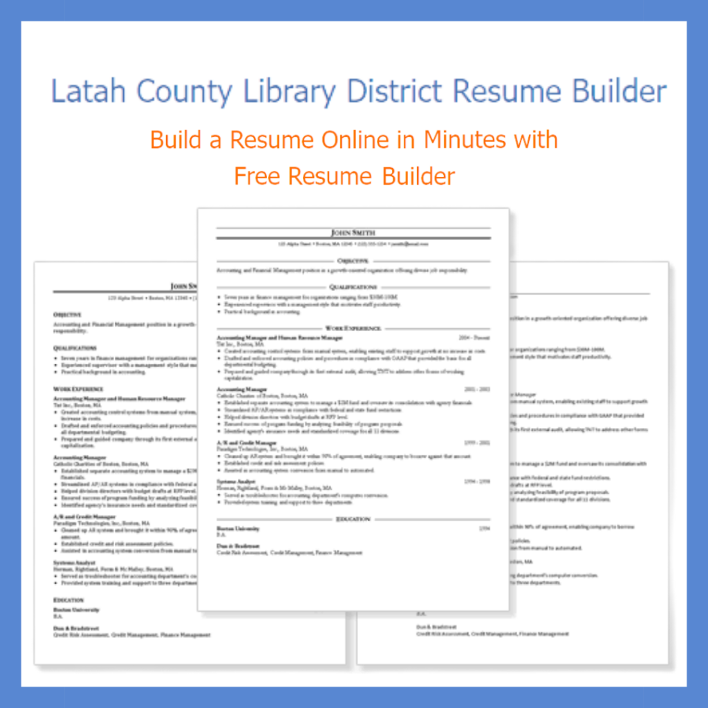 Latah County Library Resume Builder