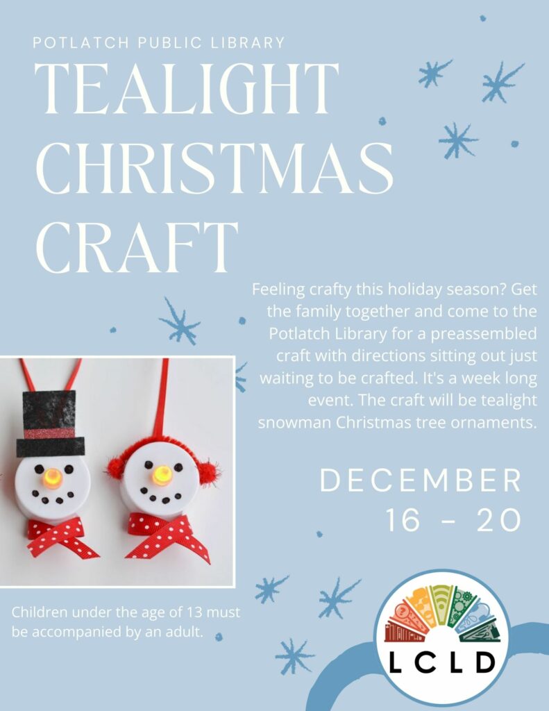 Potlatch Tealight Christmas Craft is available December 16 through 20.