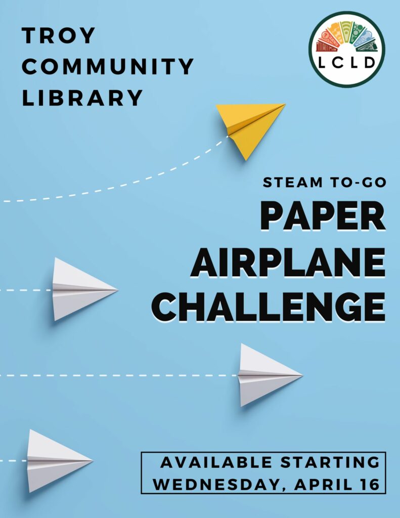 Troy STEAM to-go activity flyer