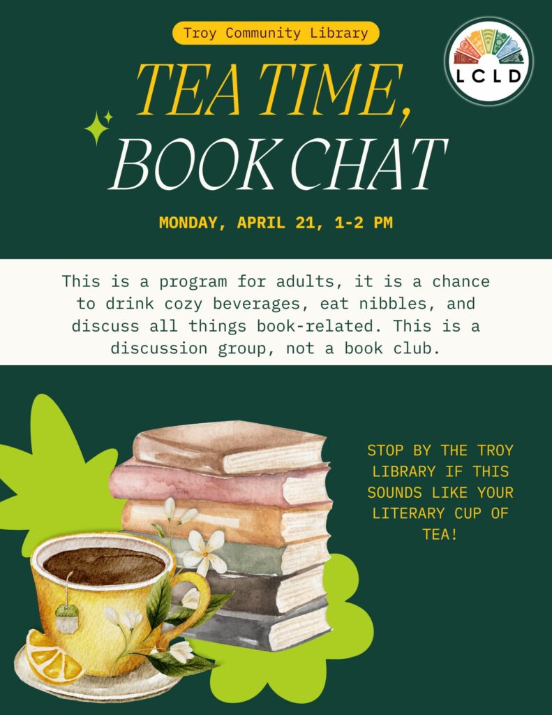 Tea Time Book Chat Flyer