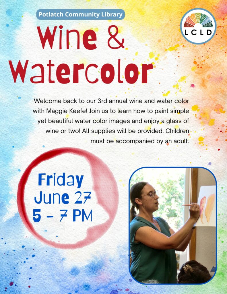 Wine and Watercolor Flyer