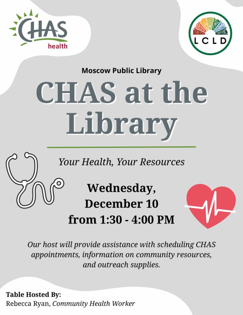 CHAS at the Library Flyer