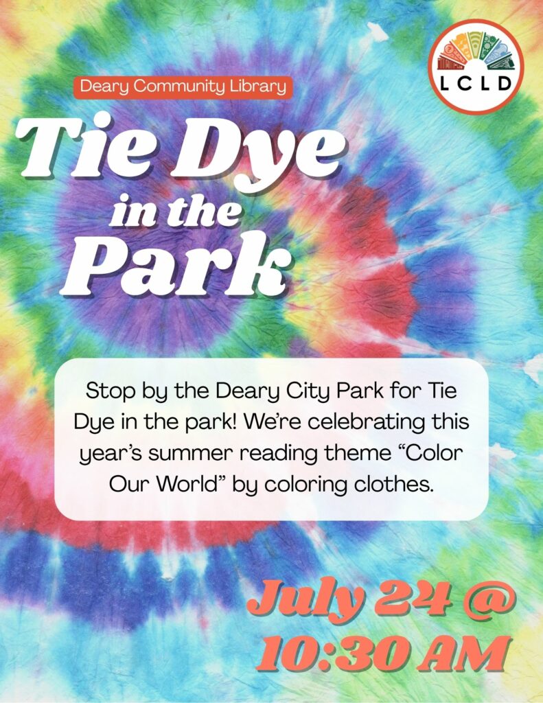 Deary Tie Dye in the Park Flyer