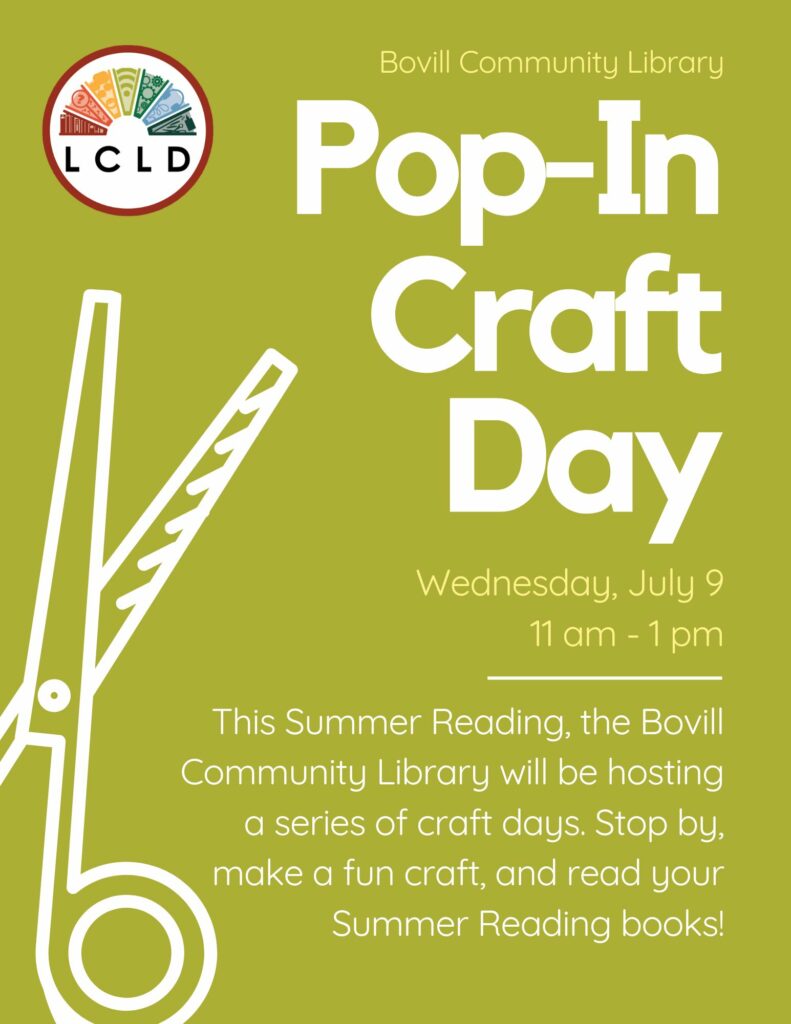 Bovill Pop In Craft Day Flyer