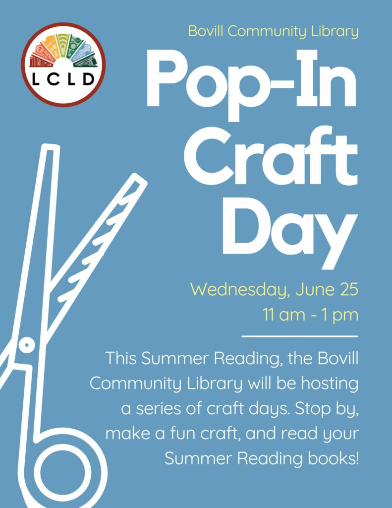 Bovill Pop In Craft Day Flyer