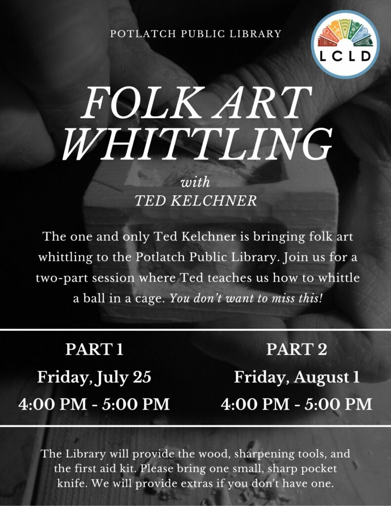 Potlatch Folk Art Whittling Flyer