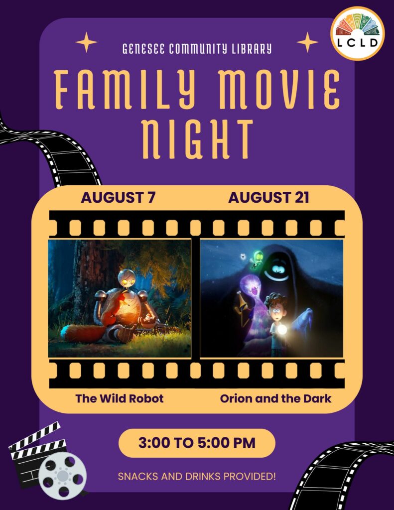 Genesee Family Movie Night Flyer