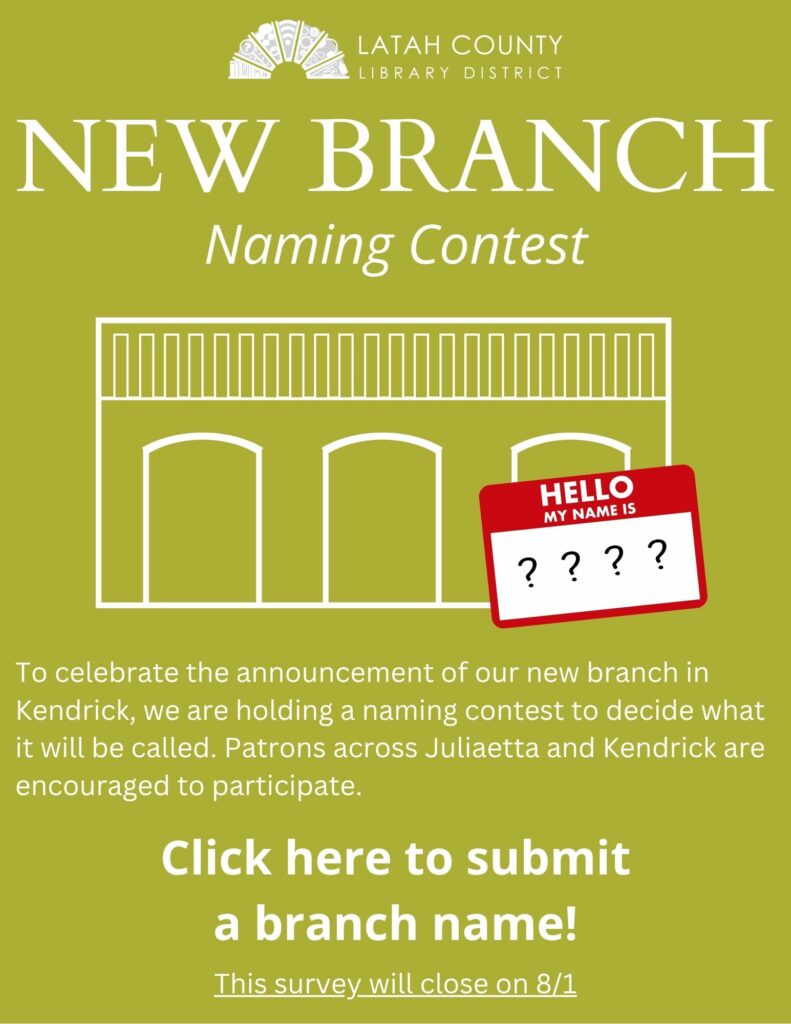 Kendrick Branch Naming Contest Flyer