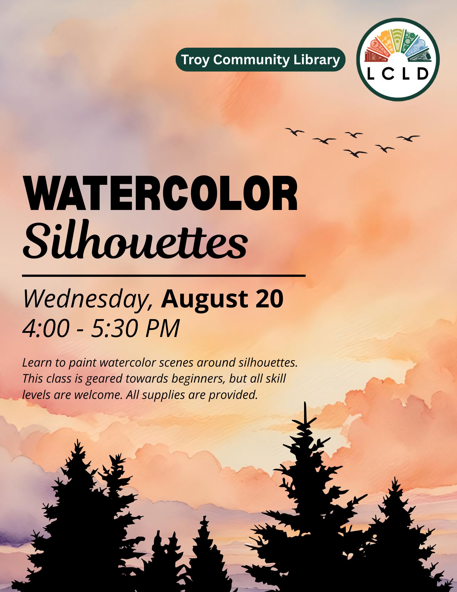Watercolor Silhouettes Flyer