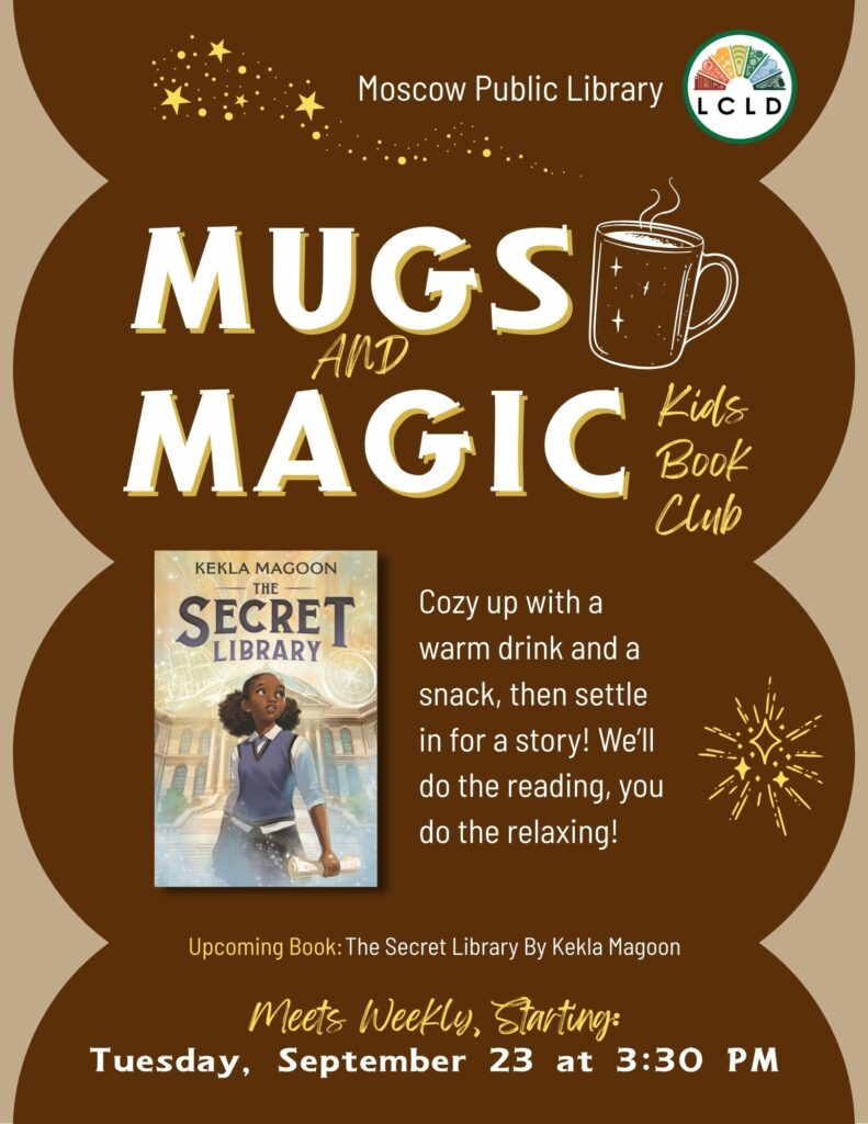 Mugs and Magic Kids Book Club Flyer