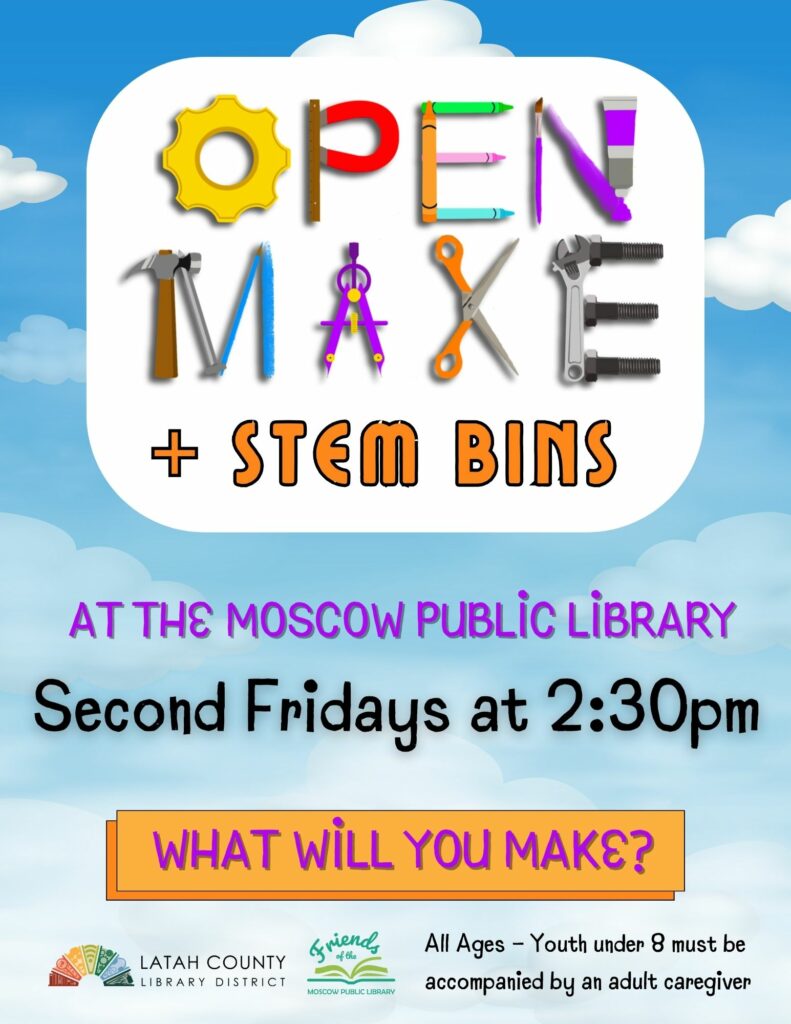 Open Make with STEM Bins flyer