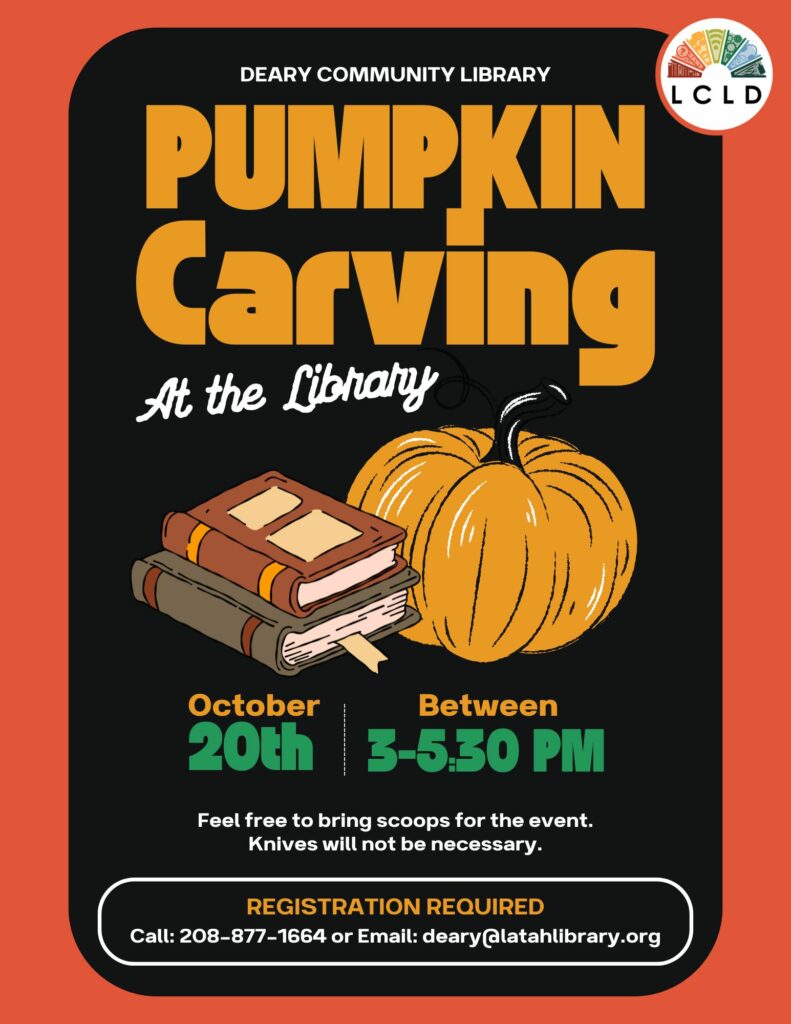 Pumpkin Carving at the Library Event Flyer