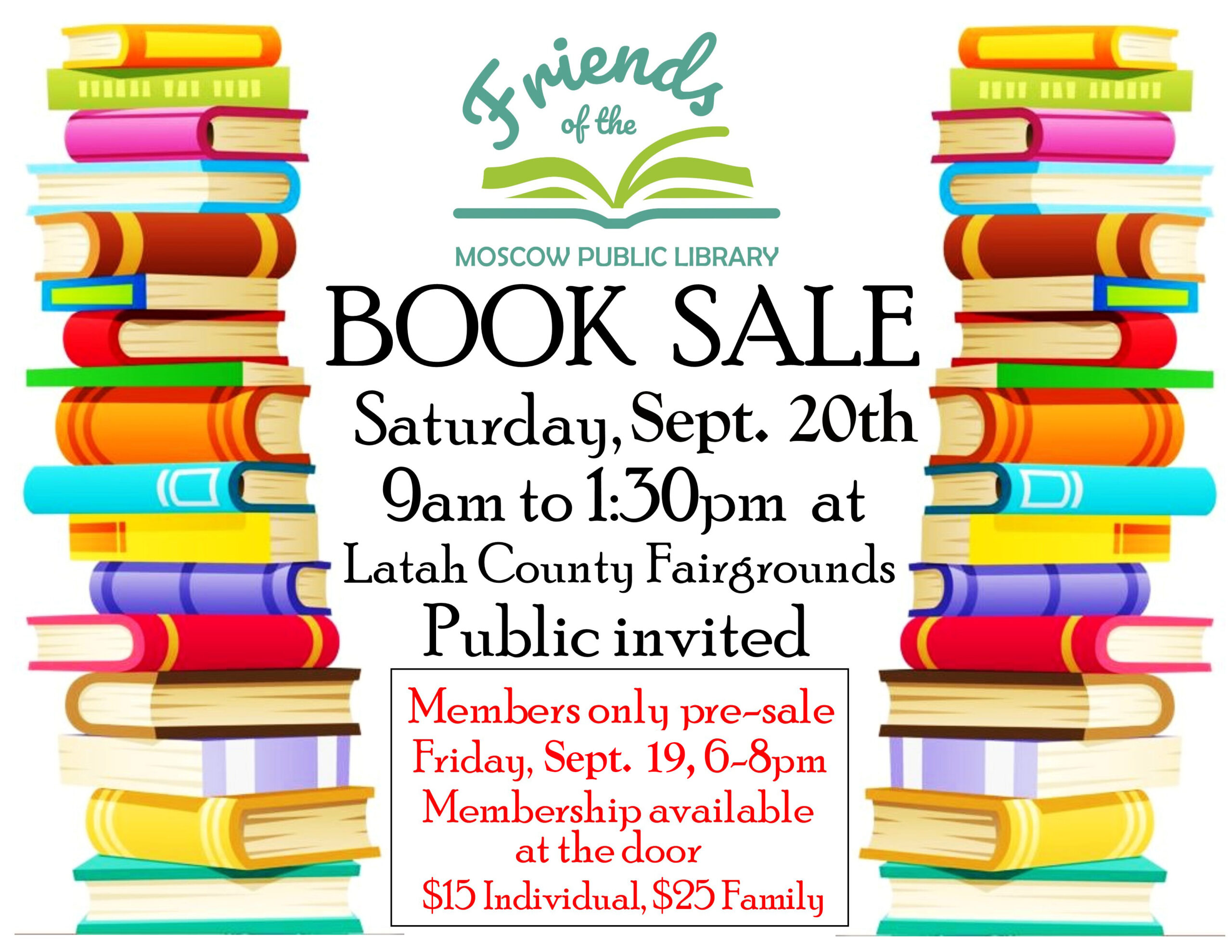fall book sale flyer