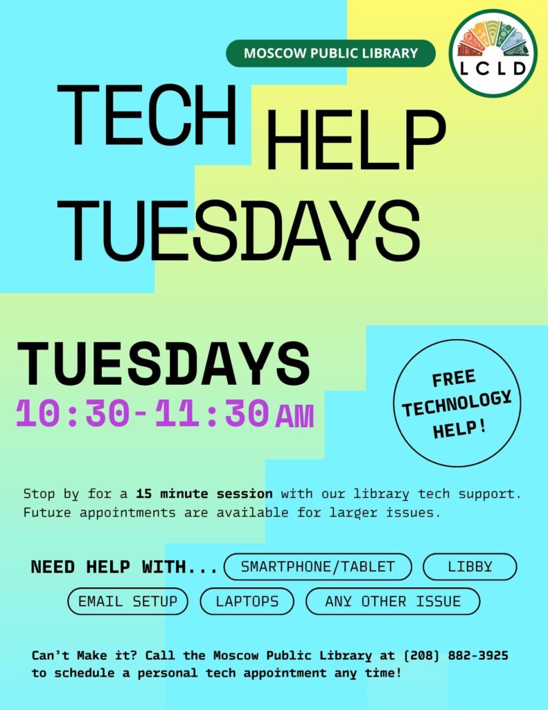 Tech Help Tuesdays Flyer