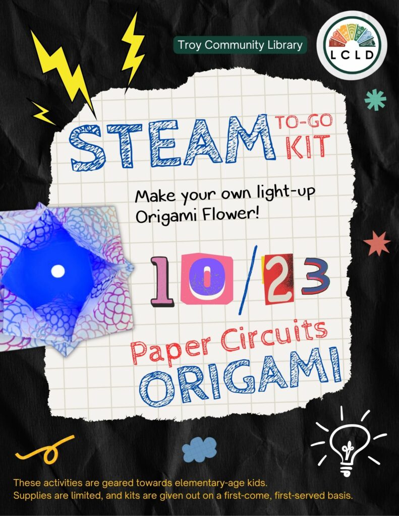 Troy STEAM Origami Flower Flyer