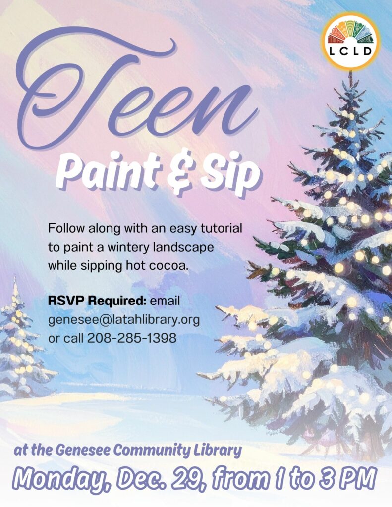 Genesee Teen Paint and Sip Flyer