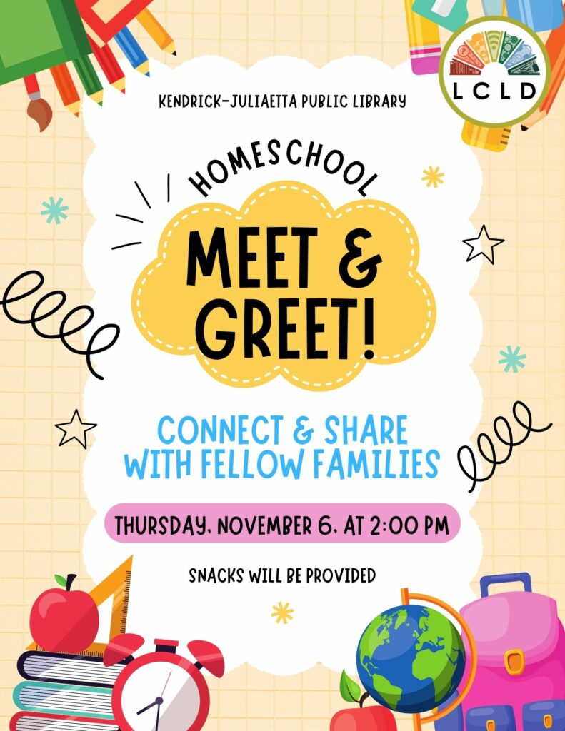 Kendrick Homeschool Meet and Greet Flyer
