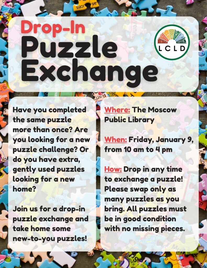 Drop In Puzzle Exchange Flyer