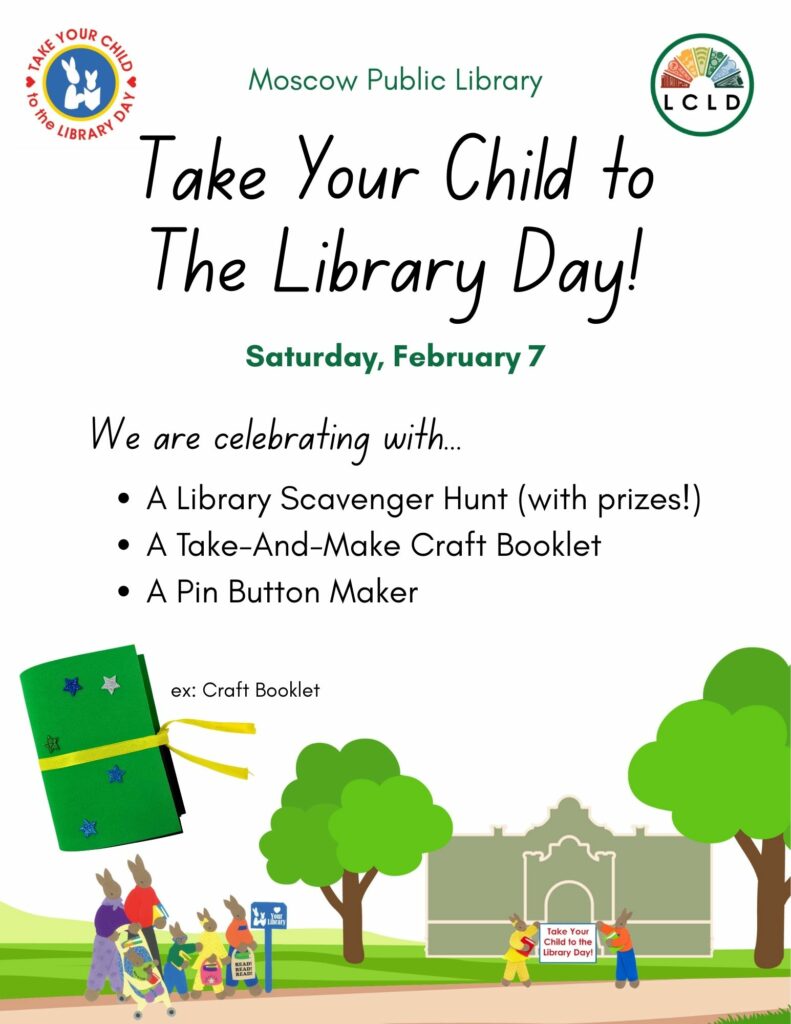 Take your child to the library flyer