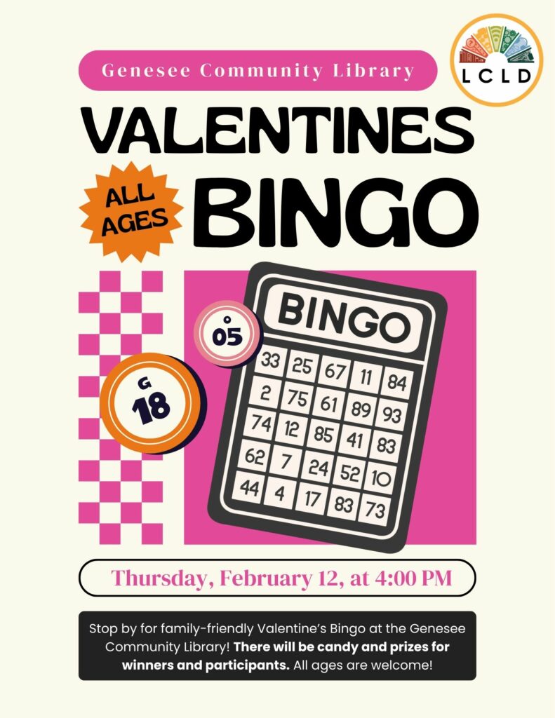 Genesee Valentines Bingo Flyer