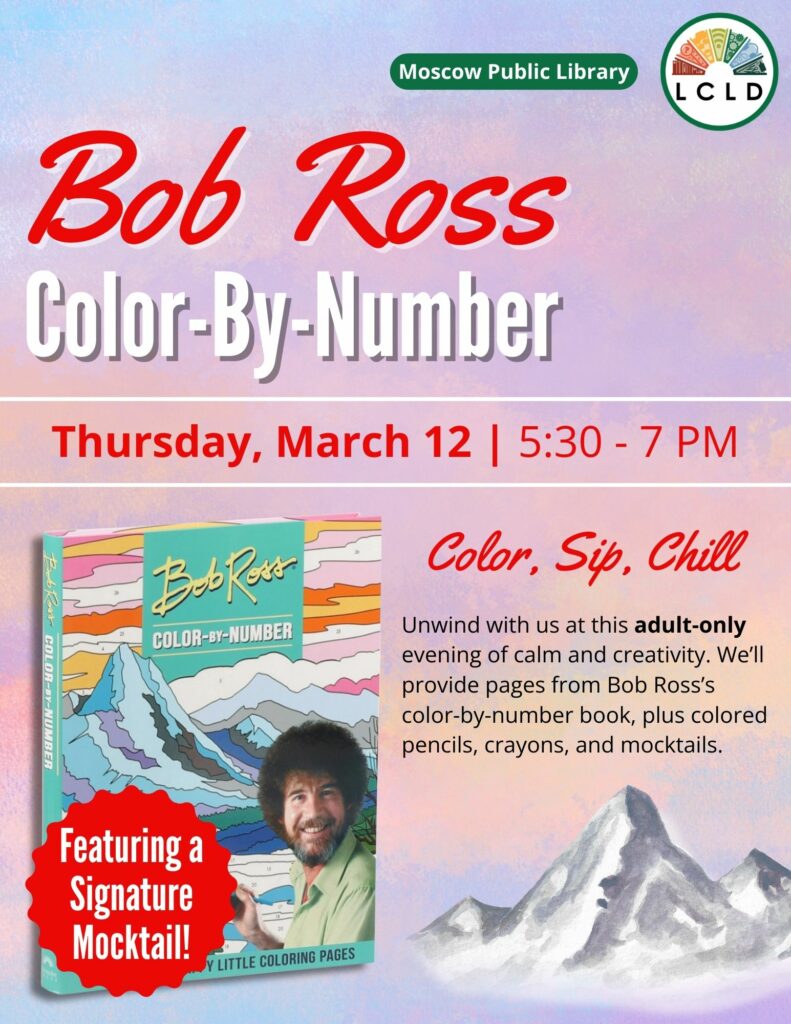 Bob Ross Color By Number Flyer