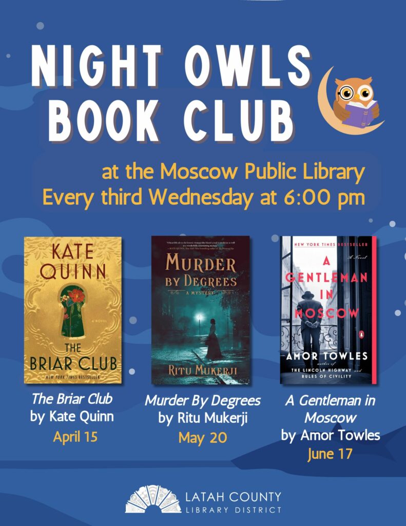 Night Owls Book Club Flyer