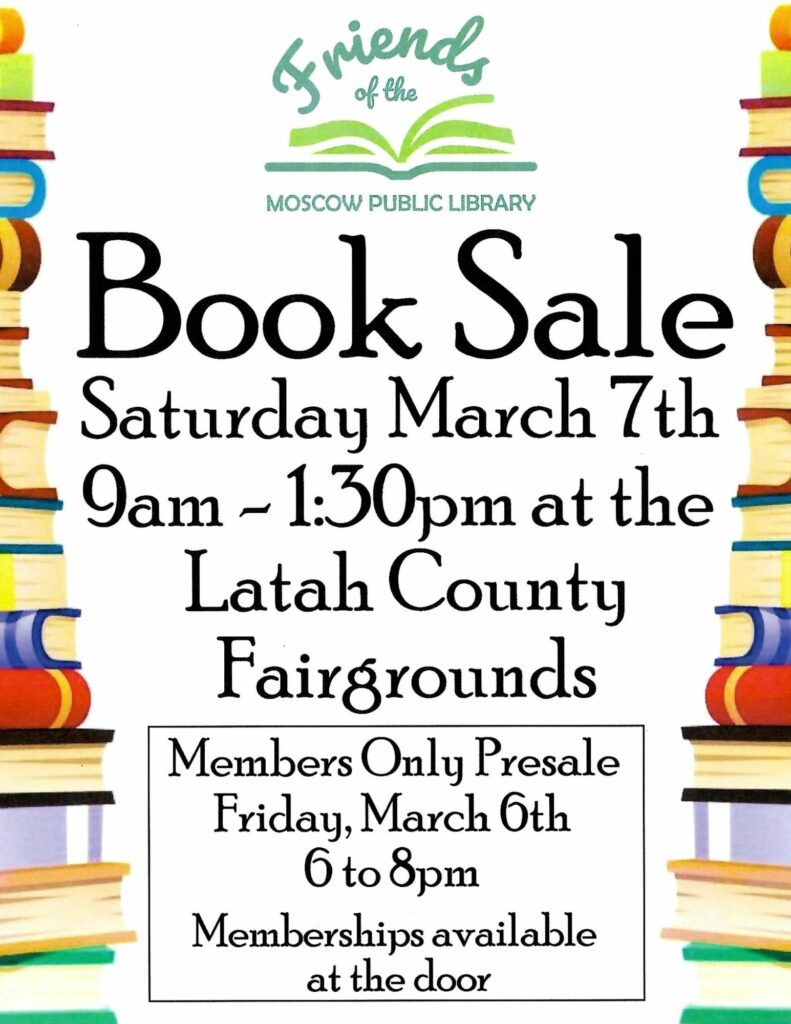 Friends of the Moscow Public Library Spring Book Sale Flyer