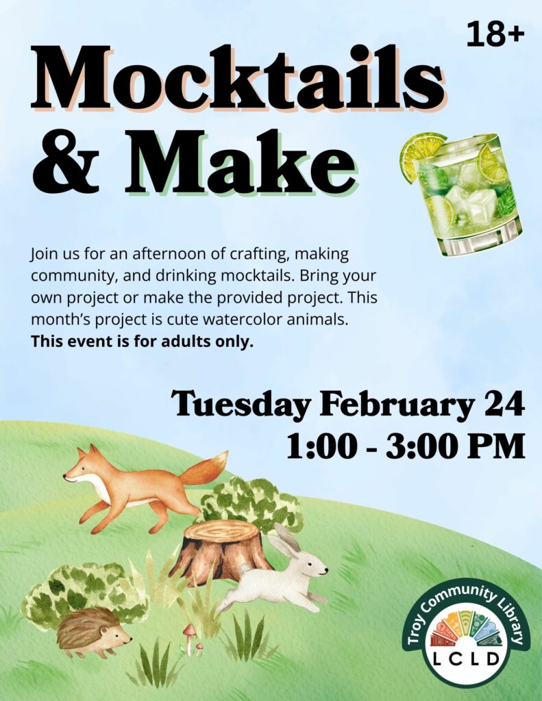 Mocktails and Make Flyer