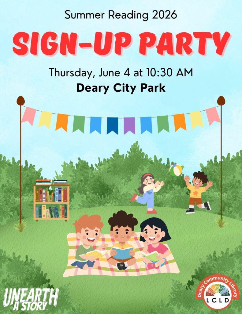 Deary Summer Reading Sign Up Party Flyer