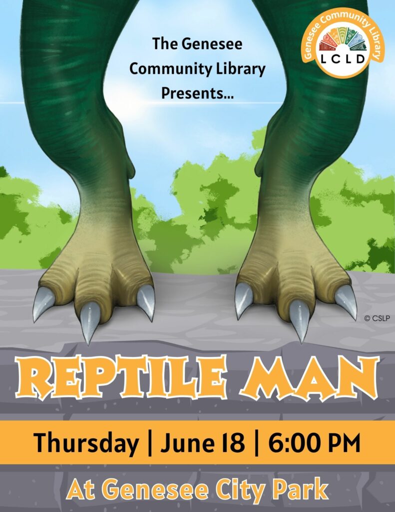 Reptile Man at the Genesee Community Library