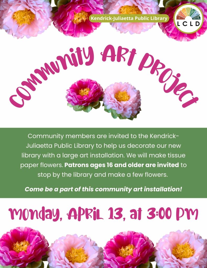 Kendrick Community Art Project Flyer