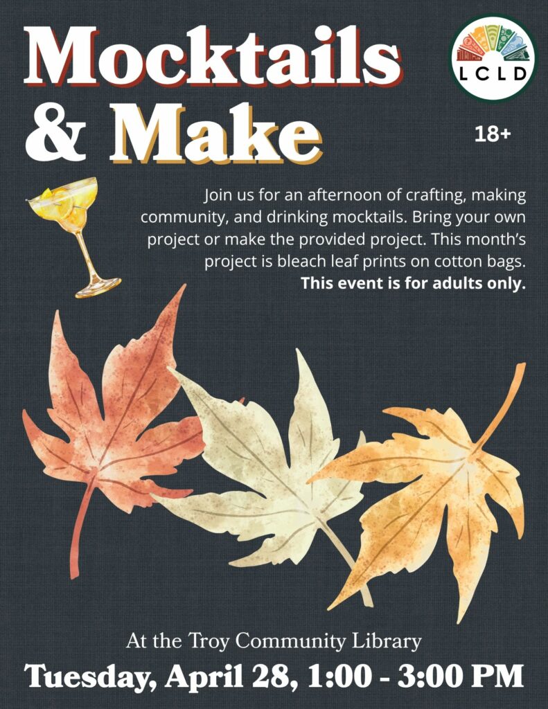 Mocktails and Make Flyer